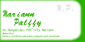 mariann palffy business card